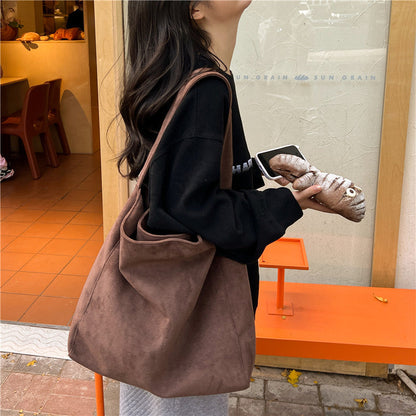Bolso tote de ante