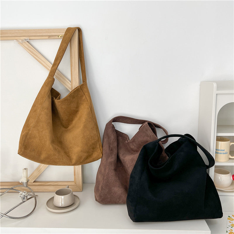 Bolso tote de ante