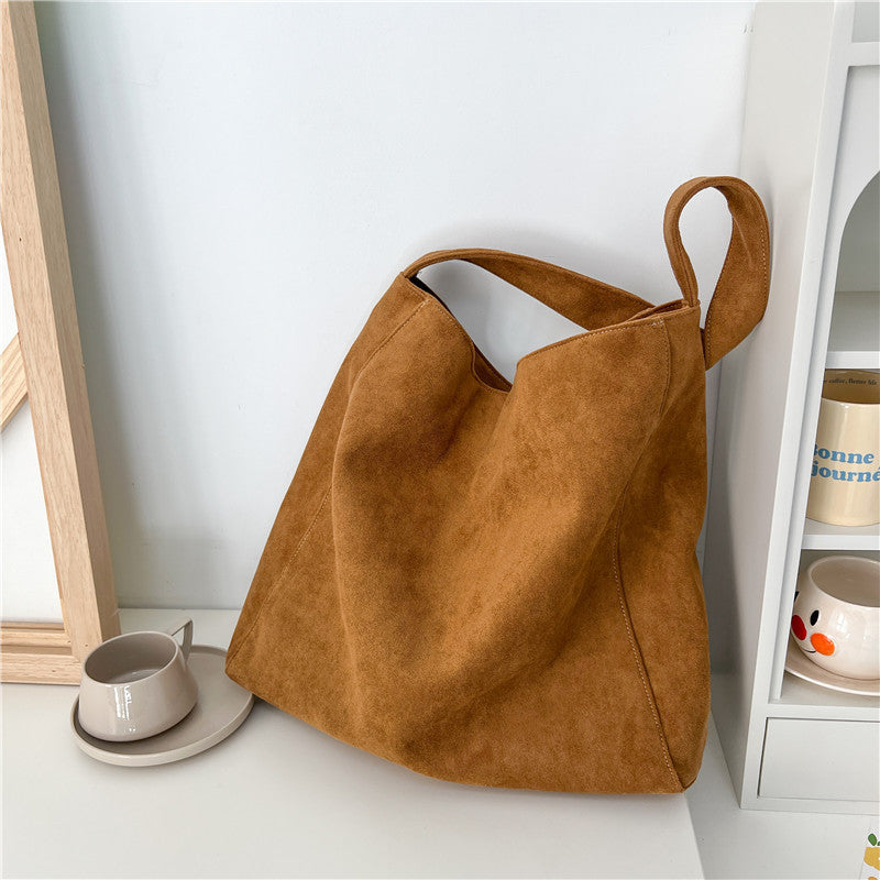 Bolso tote de ante
