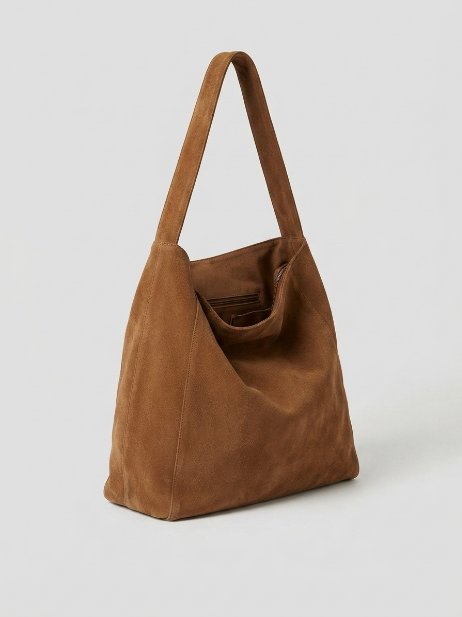 Bolso tote de ante