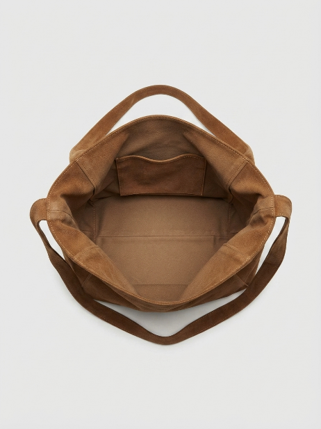 Bolso tote de ante